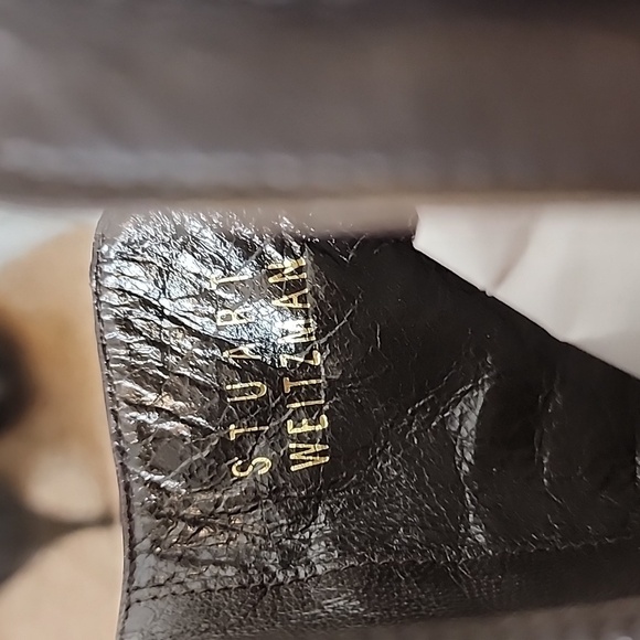 RARE Vintage Stuart Weitzman Heeled Boots Dark Brown Nappa Leather Ankle Booties - Picture 12 of 16